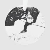 Skifahren - Ski fahren! Keramik Ornament (Vorderseite)