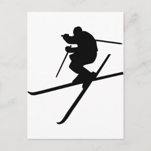 Skifahren - Ski Freestyle Postkarte