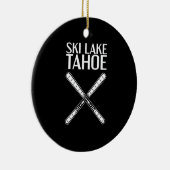 Skifahren - Ski Lake Tahoe Keramik Ornament (Rechts)