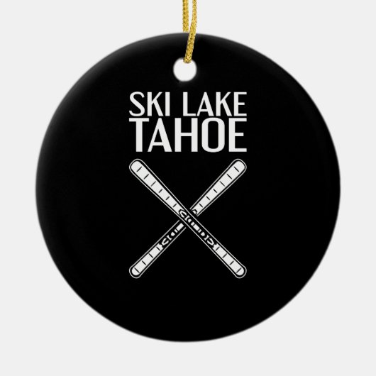 Skifahren - Ski Lake Tahoe Keramik Ornament (Vorne)