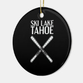 Skifahren - Ski Lake Tahoe Keramik Ornament (Links)