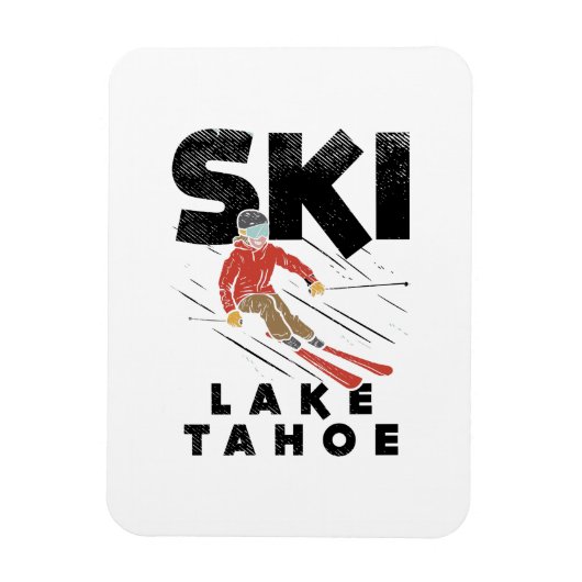 Skifahren - Ski Lake Tahoe Magnet (Vertikal)