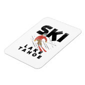 Skifahren - Ski Lake Tahoe Magnet (Linke Seite)