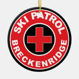 SKIFAHREN-SKI-PATROUILLEN-BERG BRECKENRIDGES KERAMIKORNAMENT