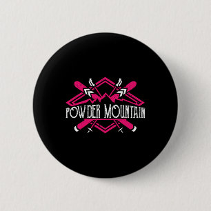 Skifahren Skier Downhill Ski Resort Frauen Pulver Button