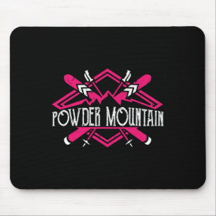 Skifahren Skier Downhill Ski Resort Frauen Pulver Mousepad