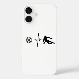 Skifahren - Skifahren Herzschlag Skifahrer Geschen iPhone 16 Hülle
