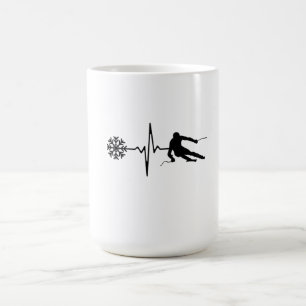 Skifahren - Skifahren Herzschlag Skiverleih Kaffeetasse
