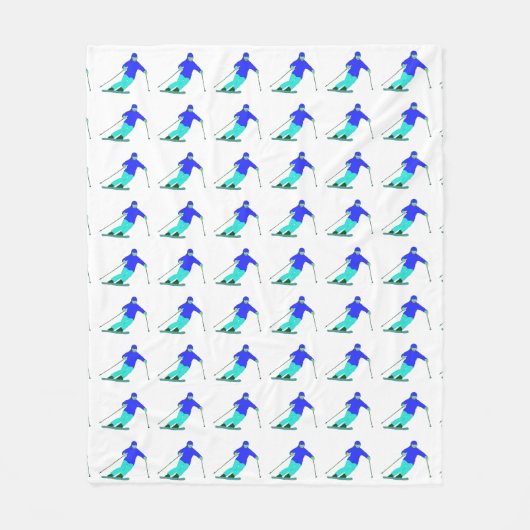 Skifahren Skifahren Winterurlaub Fleecedecke (Vorderseite)