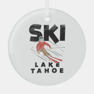 Skifahren - Skigebiet Lake Tahoe Ornament Aus Glas
