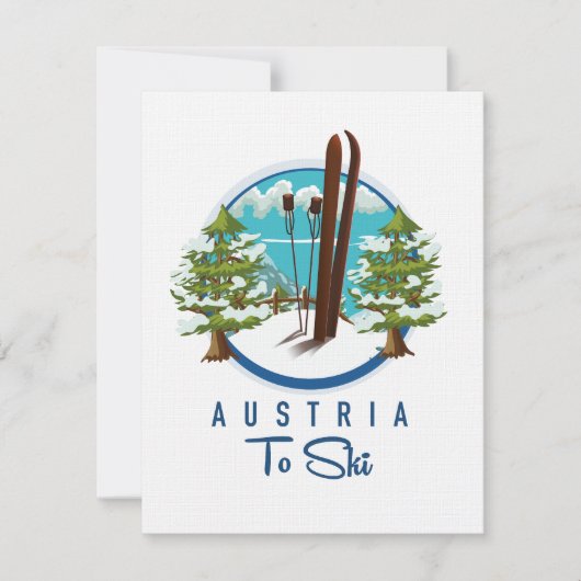 Skifahren, Skiposter-Logo. (Vorderseite)