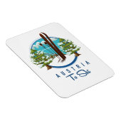 Skifahren, Skiposter-Logo. Magnet (Rechte Seite)