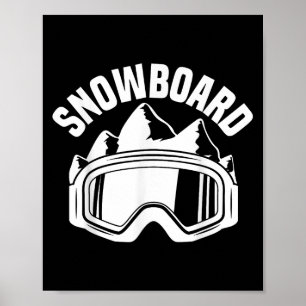 Skifahren Snowboard Skibrille Schnee Snowboarder Poster
