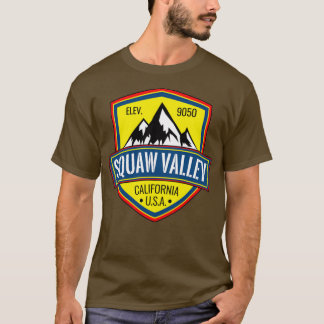Skifahren Squaw Valley California Skigebirge Snowb T-Shirt