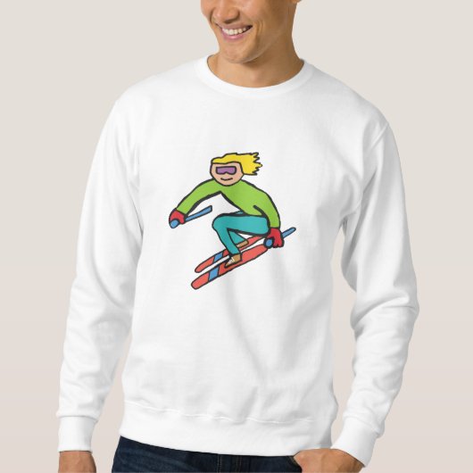 Skifahren Sweatshirt (Vorderseite)