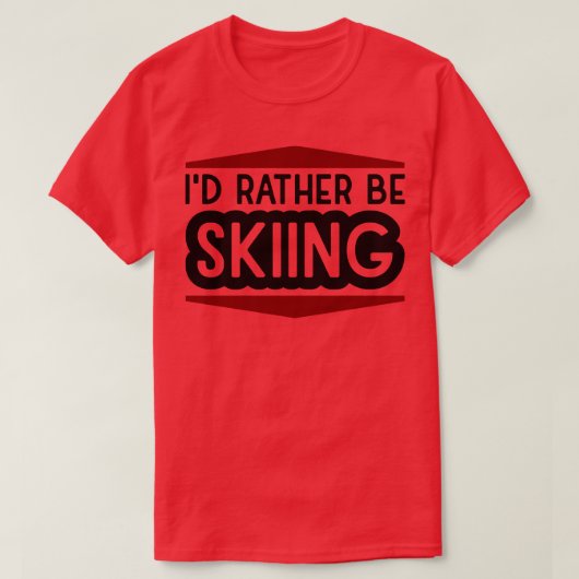 Skifahren T-Shirt (Design vorne)