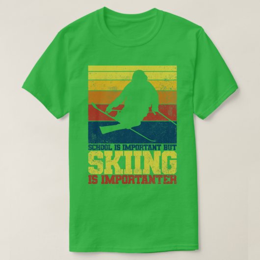 Skifahren T-Shirt (Design vorne)