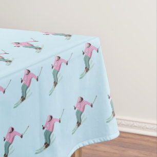 Skifahren Tischdecke