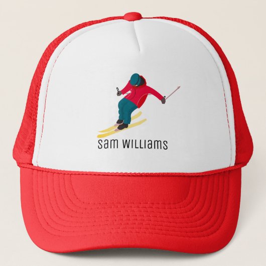 Skifahren Truckerkappe (Vorderseite)
