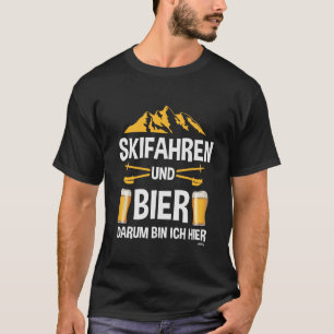 Skifahren und Bier Apres Ski Party Kostüm Wintersp T-Shirt