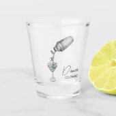 Skifahren und Martinis Schnapsglas (Vorderseite)