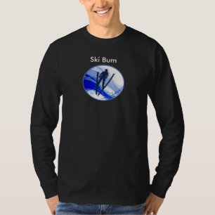 Skifahren und Schneeflocken T-Shirt