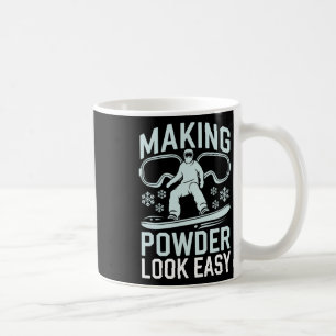 Skifahren und Snowboardfahren Anfänger Wintersport Kaffeetasse