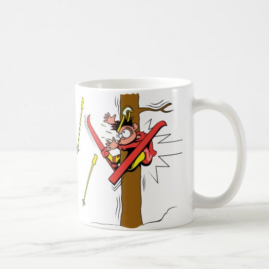 Skifahren-Unfall Kaffeetasse (Rechts)