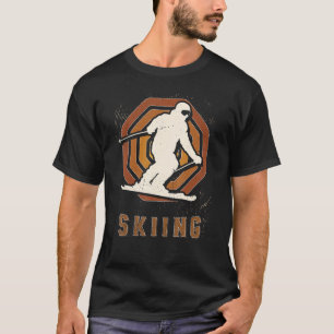 Skifahren Vintage Retro Classic Sport Liebe T-Shirt