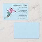 Skifahren Visitenkarte (Vorne/Hinten)