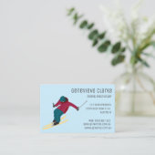 Skifahren Visitenkarte (Stehend Vorderseite)