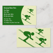 Skifahren-Visitenkarten Visitenkarte (Vorne/Hinten)
