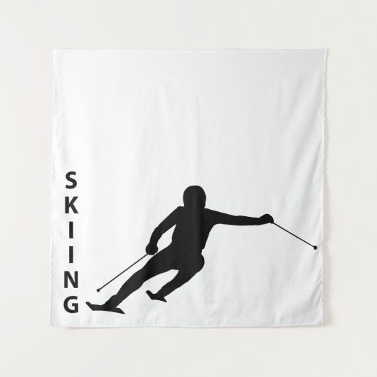 Skifahren Wandteppich (Vorderseite)