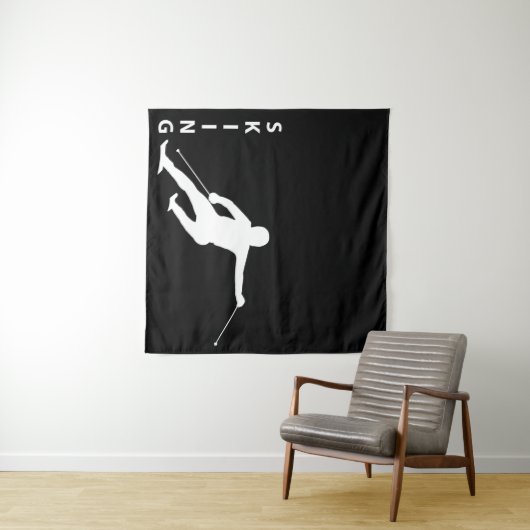 Skifahren Wandteppich (Beispiel (Horizontal))