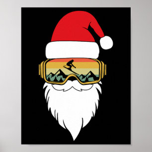 Skifahren Weihnachten Winter Skifahrer Lustig Apre Poster