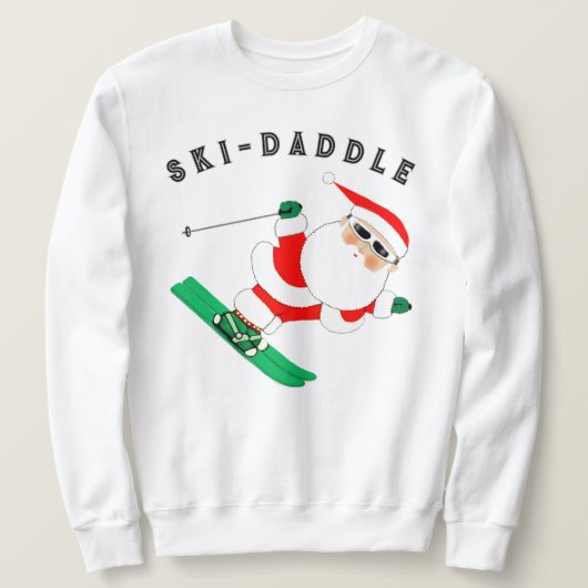 Skifahren Weihnachtsfeiertag Sweatshirt (Design vorne)