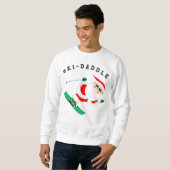 Skifahren Weihnachtsfeiertag Sweatshirt (Vorne ganz)