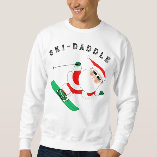 Skifahren Weihnachtsfeiertag Sweatshirt (Vorderseite)
