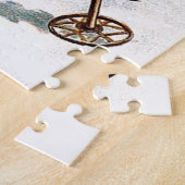 Skifahren Weihnachtsmann Puzzle (Seite)