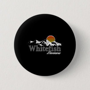 Skifahren Whitefish Montana Bergliebhaber Button