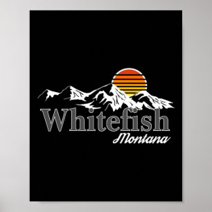 Skifahren Whitefish Montana Bergliebhaber  Poster