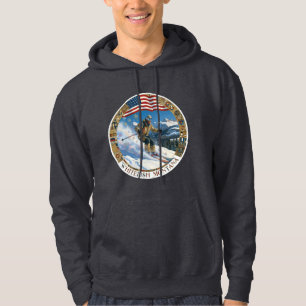 Skifahren Whitefish, Montana, Mann Skifahrer Hoodie