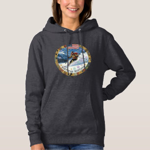 Skifahren Whitefish, Montana, Skifahrerin Hoodie