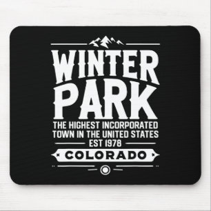 Skifahren Winter Park Colorado Skifahrer Ski Souve Mousepad