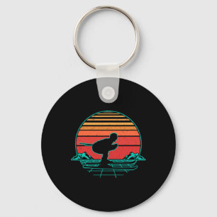 Skifahren Wintersport Retro Vintage Geschenk Schlüsselanhänger