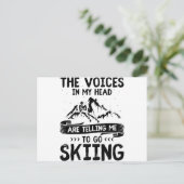 Skifahren | Wintersportski-Berge Geschenke Postkarte (Stehend Vorderseite)