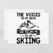 Skifahren | Wintersportski-Berge Geschenke Postkarte (Vorne/Hinten)