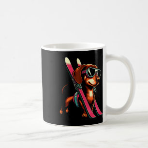 Skifahren Wurst Hund Berg Winter Skibrille Stil  Kaffeetasse