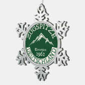 Skifahren Zugspitze Deutschland Ski Deutschland Schneeflocken Zinn-Ornament (Rechts)