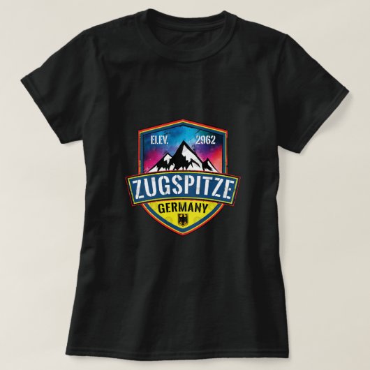 Skifahren Zugspitze Deutschland Skigebiet Lover T-Shirt (Design vorne)